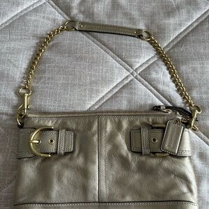 Coach Metallic Leather Shoulder Bag